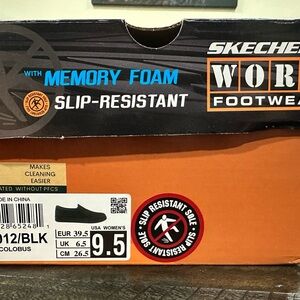 Skechers Black Work Footwear with Memory Foam